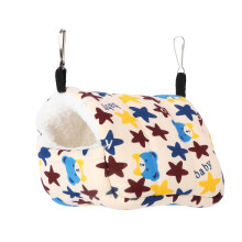 Bird Bed For Cage With Star Shape Design Soft Cotton Hammock Hook Mounting Winter Warm Nest For Hamsters Gerbils Hedgehogs And Parrots