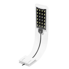 Akvariums-LED-lys med klips, fisketanklys, hvite og blå LED-lys, supersterke LED-lys, myke, ikke-flimrende lys, full belysning, lyseffekter for F