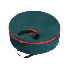 24 Inches Christmas Wreath Storage Bag, Hanging Design, Reinforced Handle for Holiday Xmas