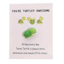 Turtle Motivation Teacher Card – Cute Friendship, Sympathy & Valentine Gift for Daughter, Husband, Birthday, Thinking of You (Compatible with