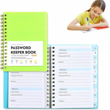 Spiral Password Log Book – Alphabet-Indexed, Secure & Compact for Home, Office, Travel