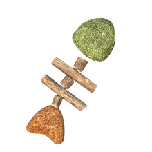 Natural Fishbone Dental Toy for Cats – Interactive Chew Stick for Teeth Cleaning, Compatible with All Cats