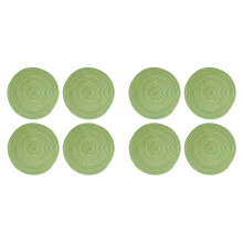 Braided Round Placemats Set of 4, 15", Washable Non-Slip & Heat Resistant, Natural Fabric – Indoor/Outdoor