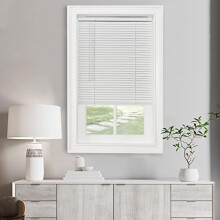 Cordless Light Filtering Mini Blind, 34"x48", 1" Slat, Pearl White – Compatible with GII Morningstar