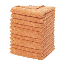 Qocolhg 12 Pcs Hangable Kitchen Dish Rags – Absorbent Coral Velvet, Reusable Microfiber Cleaning Towels, Orange