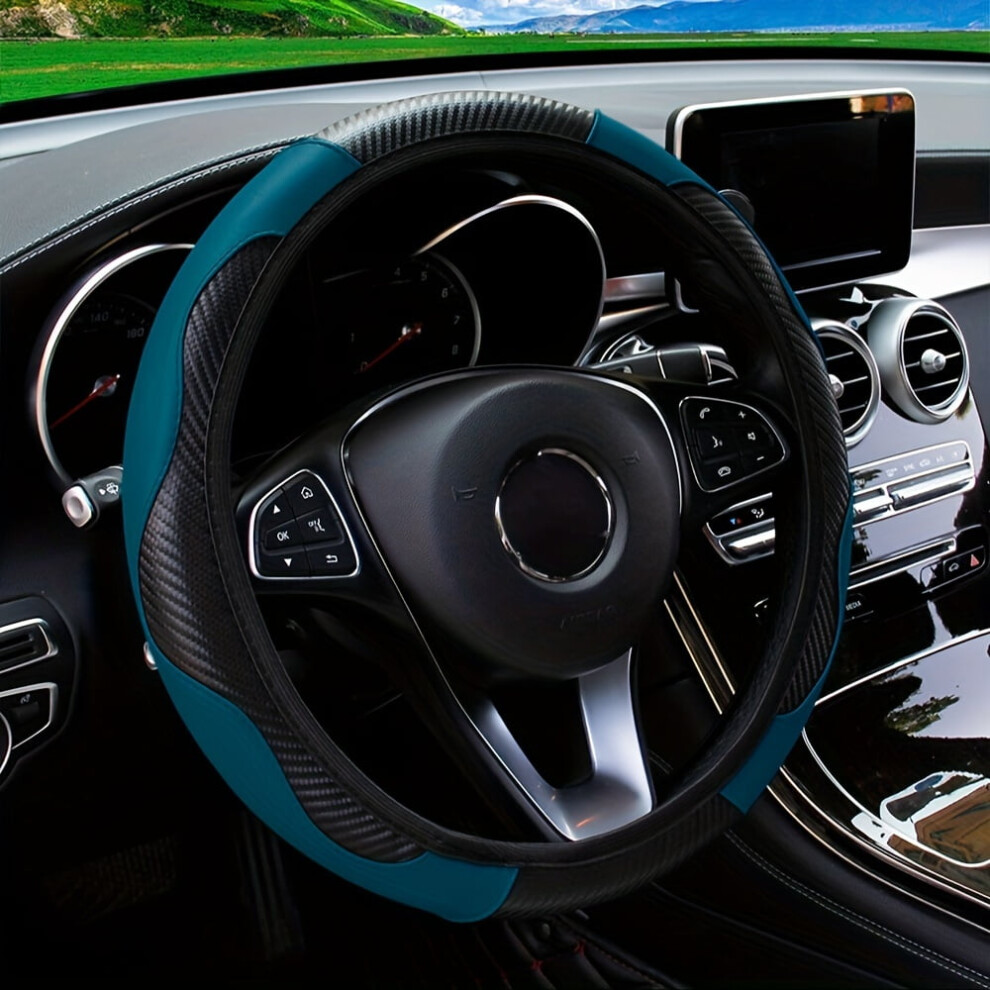 Carbon Fiber Steering Wheel Cover Non-Slip 37-38 Cm 9336866129793