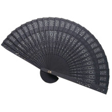 Vintage Wooden Folding Hand Fan – Sandalwood, 20cm, Natural, for Weddings, Parties, Gifts & Home Decor