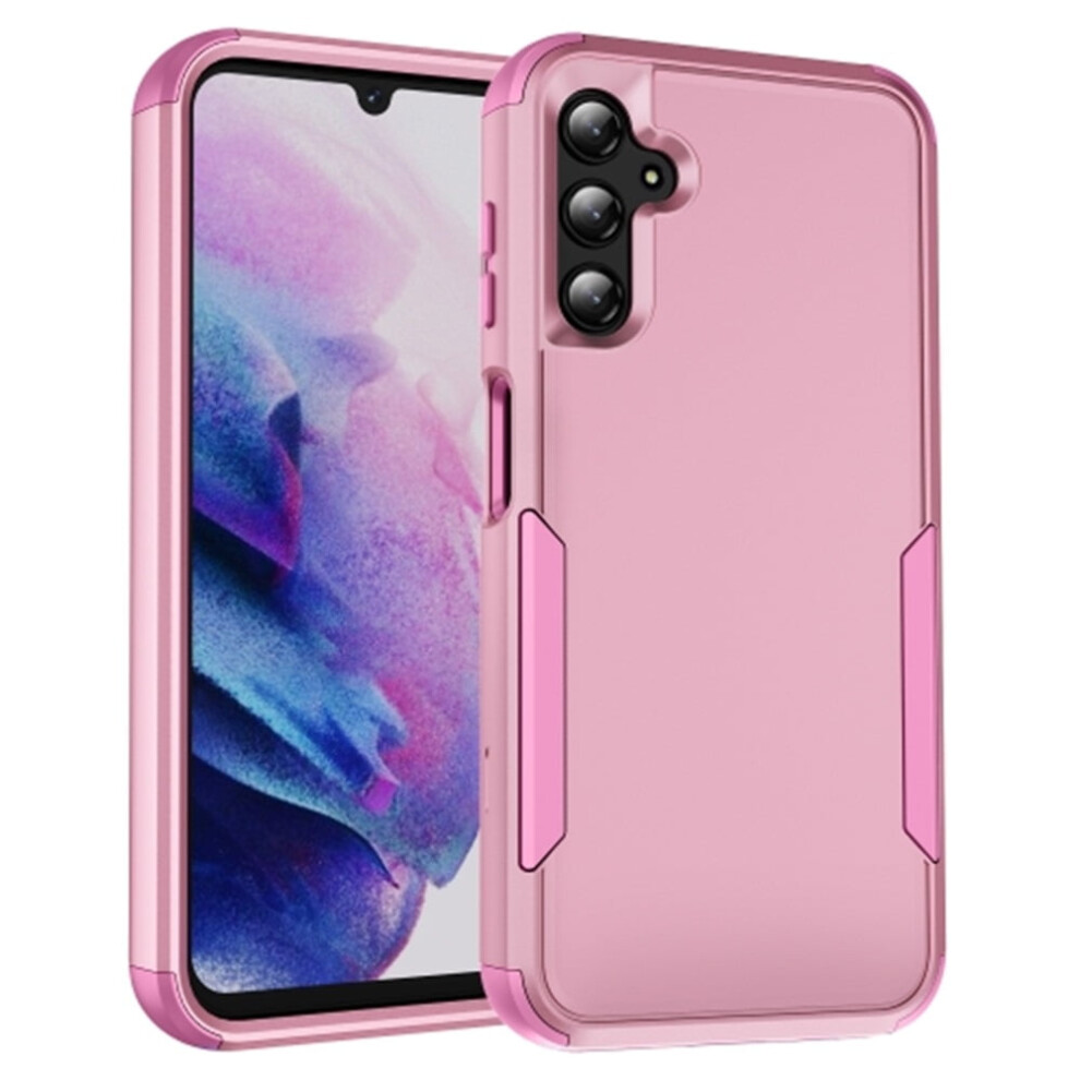 Heavy Duty 3-Layer Bumper Case Compatible With Samsung Galaxy A14 4G/5G 6.6", Shockproof & Dropproof, Pink 9558633006117