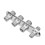 Aluminium 4 Port Car Hose Fitting AC Bulkhead 100mm Silver Replacement 16