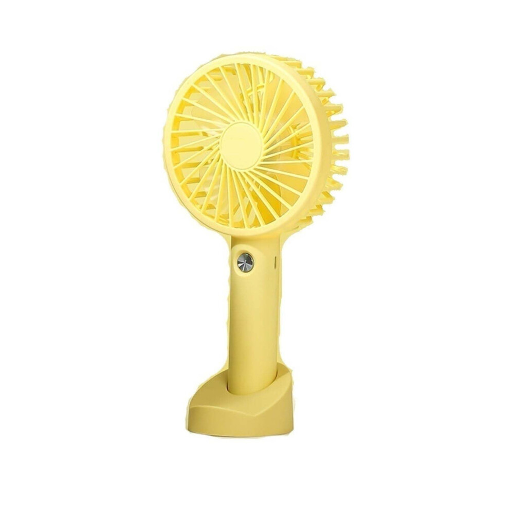 USB Rechargeable Handheld Fan â 3-Speed, Lightweight & Cute Yellow Design for Travel, Makeup, Outdoor â Compatible with USB Charging-image-OPC-PS8SYFF-NEW