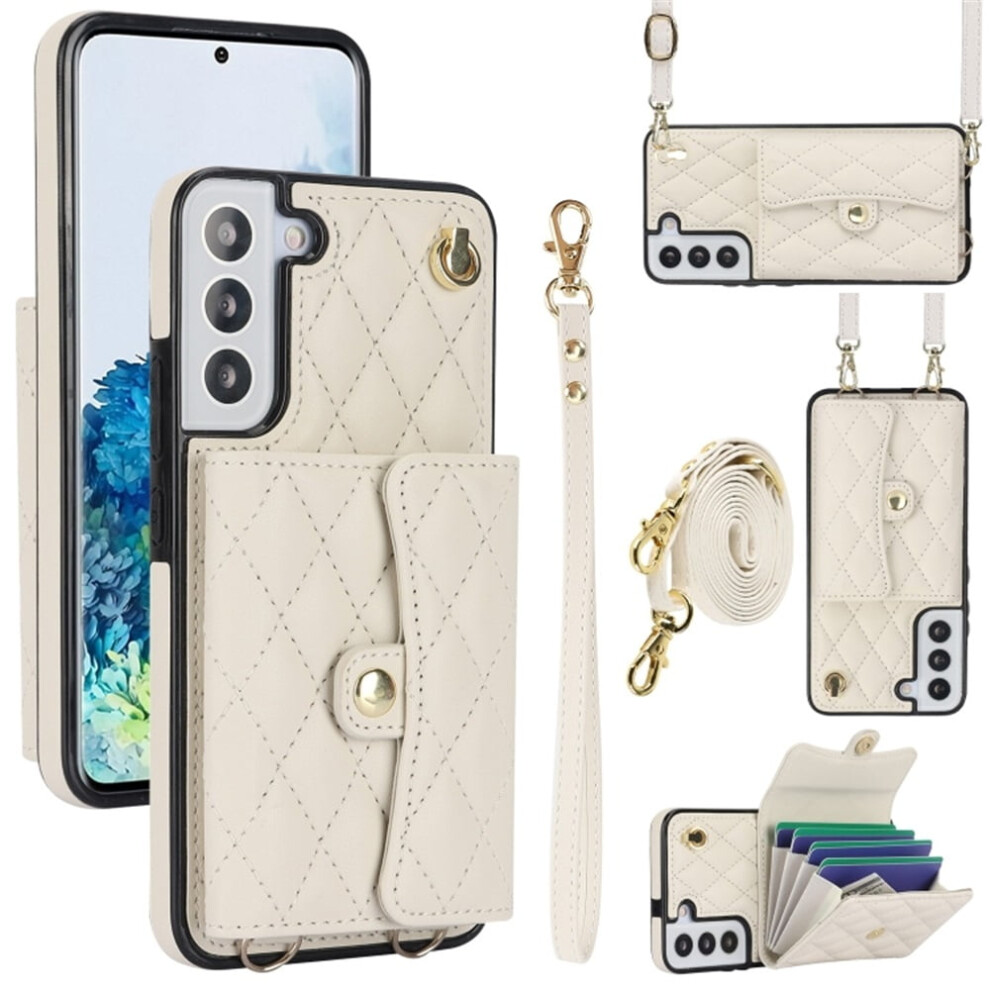 Samsung Galaxy S22 5G Magnetic Flip Wallet Case White 9065194876382