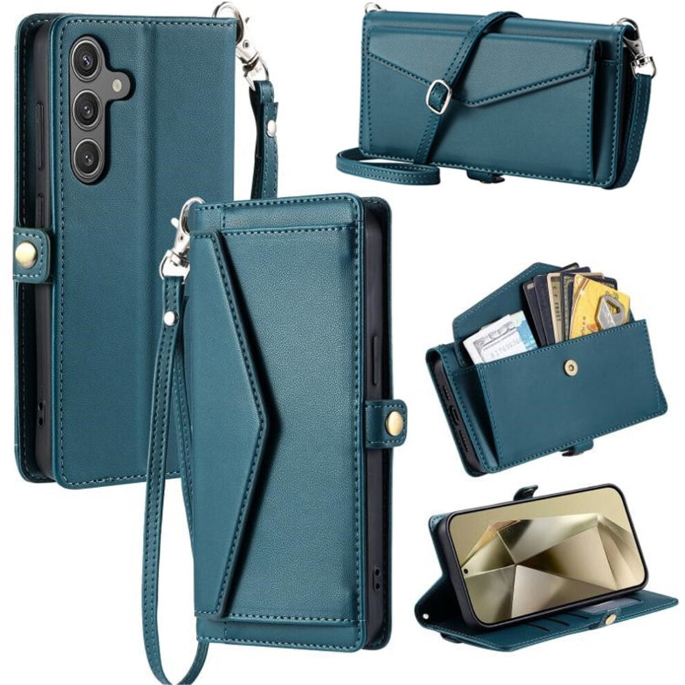Samsung Galaxy S24+/S25+ 5G Wallet Case Pu Leather Green 941196009555