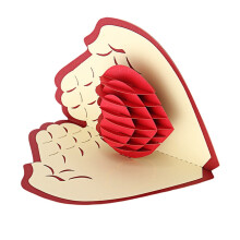 Heart Shaped Romantic Greeting Cards for Couples 1 Set