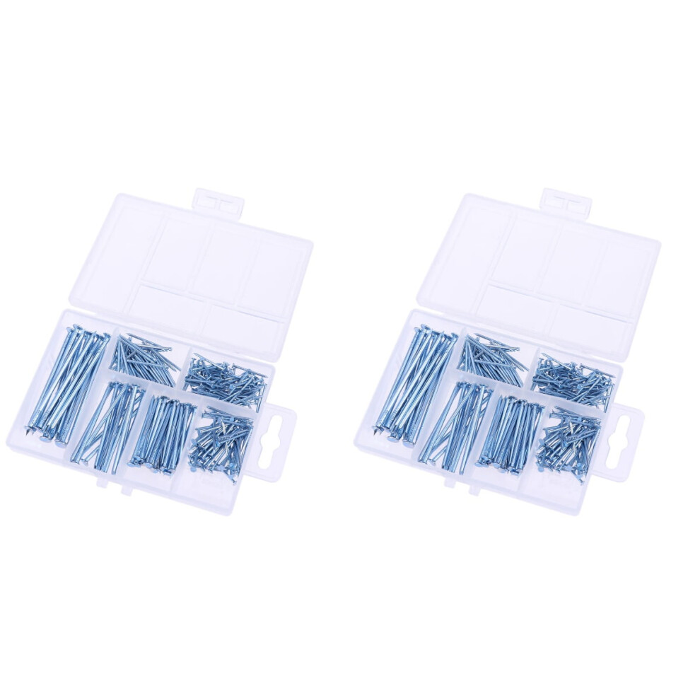 480Pcs Assortment Nails Brad Nails Round Picture Hanging Nails (Silver) 9485826593904
