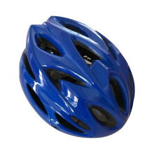 Lightweight, breathable, adjustable adult bike helmet with visor, fits 22.5–24.5", blue — compatible with road & mountain bikes