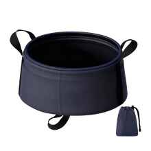Lavabo de viaje plegable: lavabo portátil plegable para lavarse, remojar los pies y acampar (resistente al calor, ahorra espacio).
