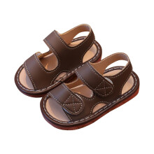 Baby Infant Boy Girl Sandals Shoes First Walking Shoes Open Toe Summer Brown 3-6 Months