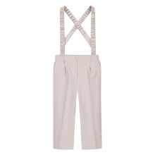Toddler Little Boy Suspenders Pants Classic Chino Pants for Casual Formal Wear and Special Occasions Khaki 5-6 Years