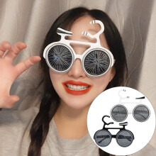 Minkissy 2Pcs Lightweight Black Plastic Party Glasses Frame Birthday Photo Props Accessory