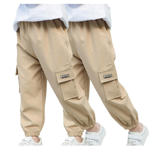 Παντελόνι Jogger Cargo για αγόρια, 2 τεμάχια, γρήγορο στέγνωμα, παντελόνι πεζοπορίας,