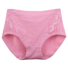 Mutandine da donna oversize per il ciclo mestruale, tinta unita, pizzo, taglie forti, vita alta, a prova di perdite, in cotone, pantaloncini intimi