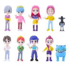 Koreansk gruppe 10 stk. 3-tommers offisielle figurdukker, samleobjekt for fans, romdekor, gave til anime-elskere