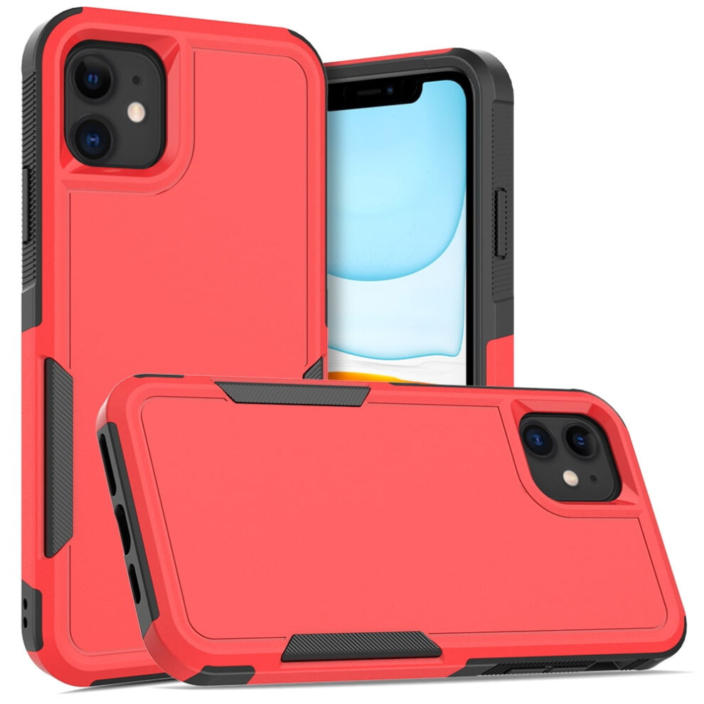 Defender Case For Iphone 11 6.1'' Â Heavy Duty 1-In-1 Rugged, Dustproof, Shockproof, Non-Slip Cover, Compatible With Iphone 11 Red 9193271791898