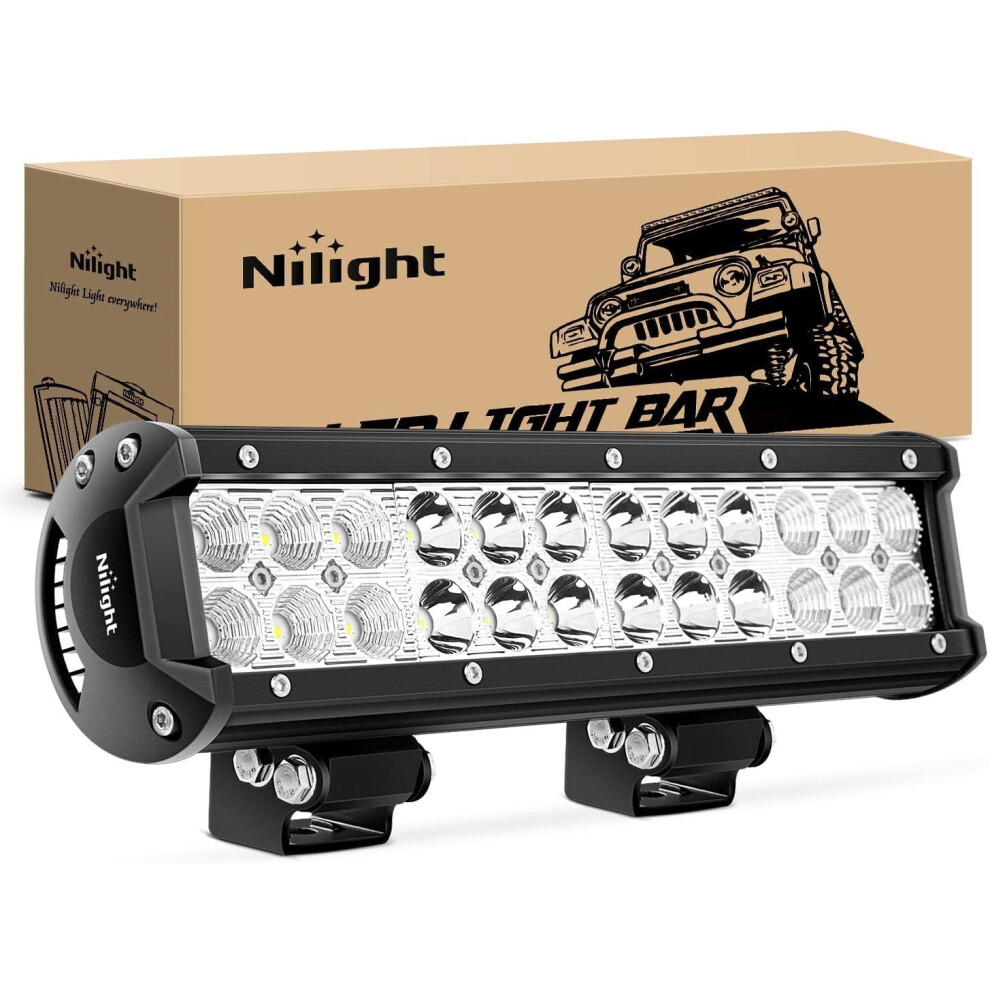 12 Inch Led Bar, 72W Spot Flood Combo Beam, 12V Off-Road Driving For Trucks, Boats, Fog Work S Light 9193271796107