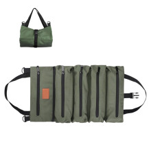 Liquidación por menos de $5 Bolsa enrollable para herramientas - Bolsa enrollable multiusos de lona para llaves inglesas, organizador con 5