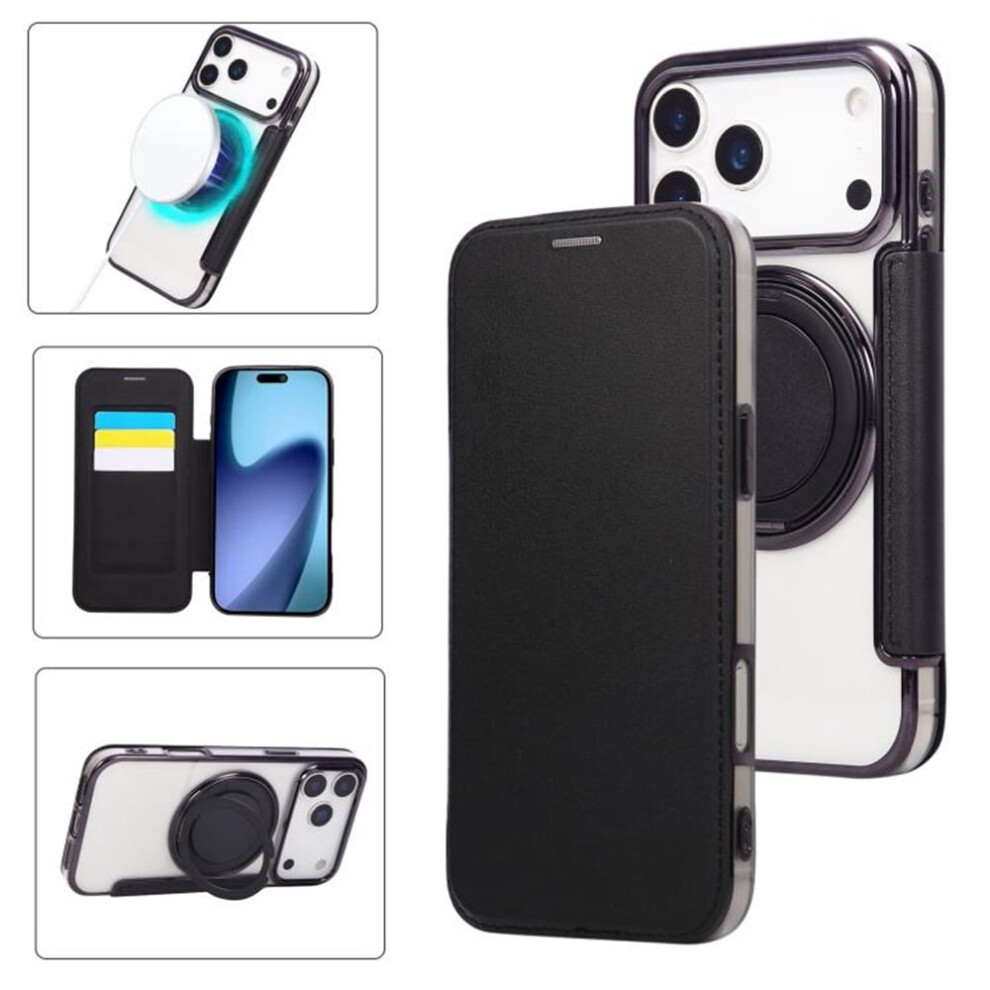 Iphone 17 Pro Max Wallet Cover Pu Leather Magsafe Black 9418476950643