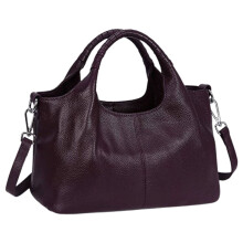Geantă de scule multifuncțională pentru femei – geantă cu mâner superior și curea crossbody, organizator spațios din piele maro, mov