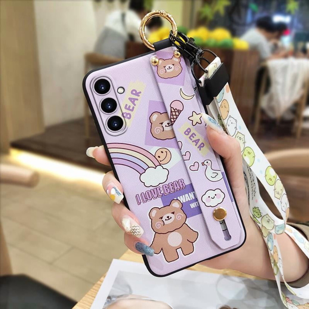 Soft Kickstand Phone Case For Samsung Galaxy A15 Â Anti-Knock, Shockproof, Dirt-Resistant, With Wrist Strap & Silicone Protection 9418476653858