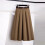Women's A-Line Midi Skirt Solid Color Nylon Spandex Elastic 1