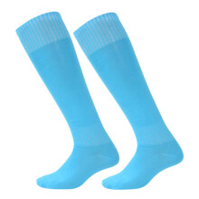 Long Tube Socks Breathable Sweat Absorption No Odor Elastic Long Tube Socks for Playing Football Sky Blue