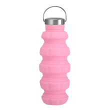 Collapsible Silicone Water Bottle 500ml, Leak-Proof & Reusable, Portable Foldable Cup for Outdoor/Travel – Compatible with Standard Bottle Holders