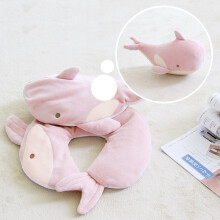 Kids Travel Pillow, 2-in-1 Deformable U-Shaped Neck Pillow with Animal Design, Comfy for Sleep & Play, Compatible with Airplanes and Cars