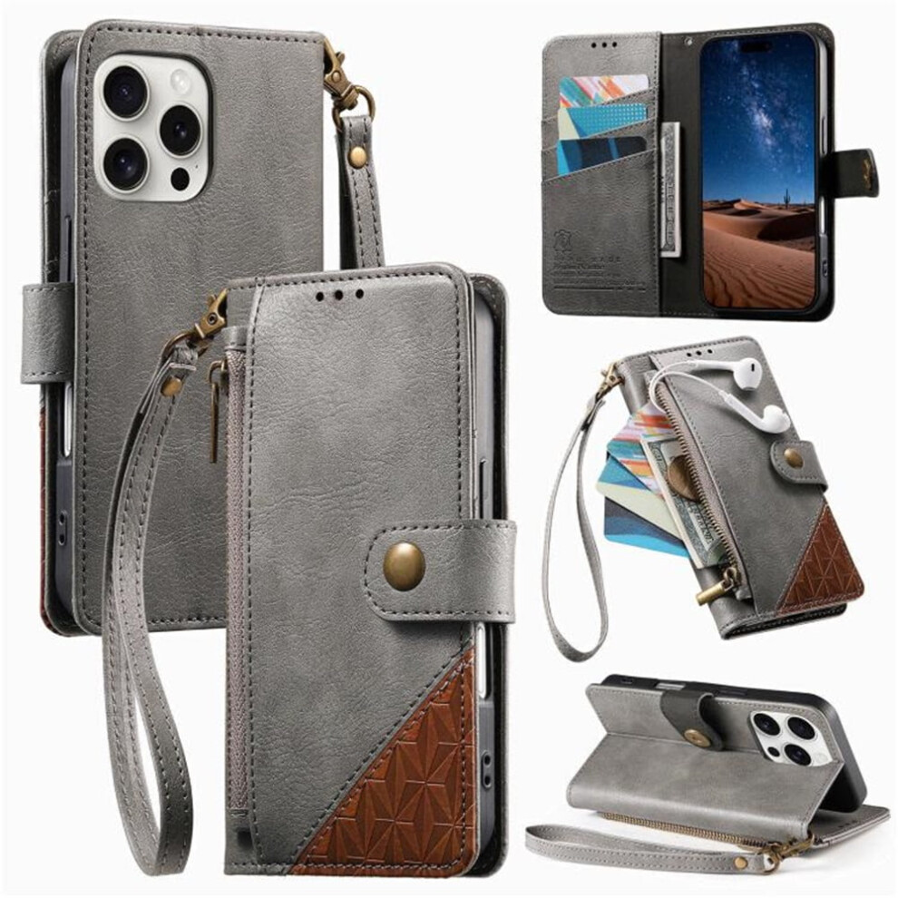 Iphone 16 Pro Max Pu Leather Magnetic Flip Wallet With 9152228007352