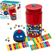 Match Color Bingo Game Set, Fast Bead Grabbing Gamea, 90 Beads & 6 Code Cards, 1 Bell & Bead Can for Group Party and Family 2-4 Players