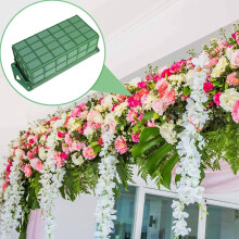Floral Foam Cage Flower Cage Holder with Foam for Alive/Artificial Flowers Arrangement Wet Floral Foam Blocks for Wedding Birthdays Home Decor