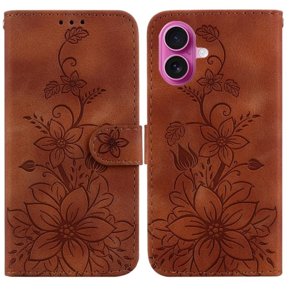 Pu Leather Flip Wallet Case For Iphone 17 6.3 Inch Brown 9170372613021