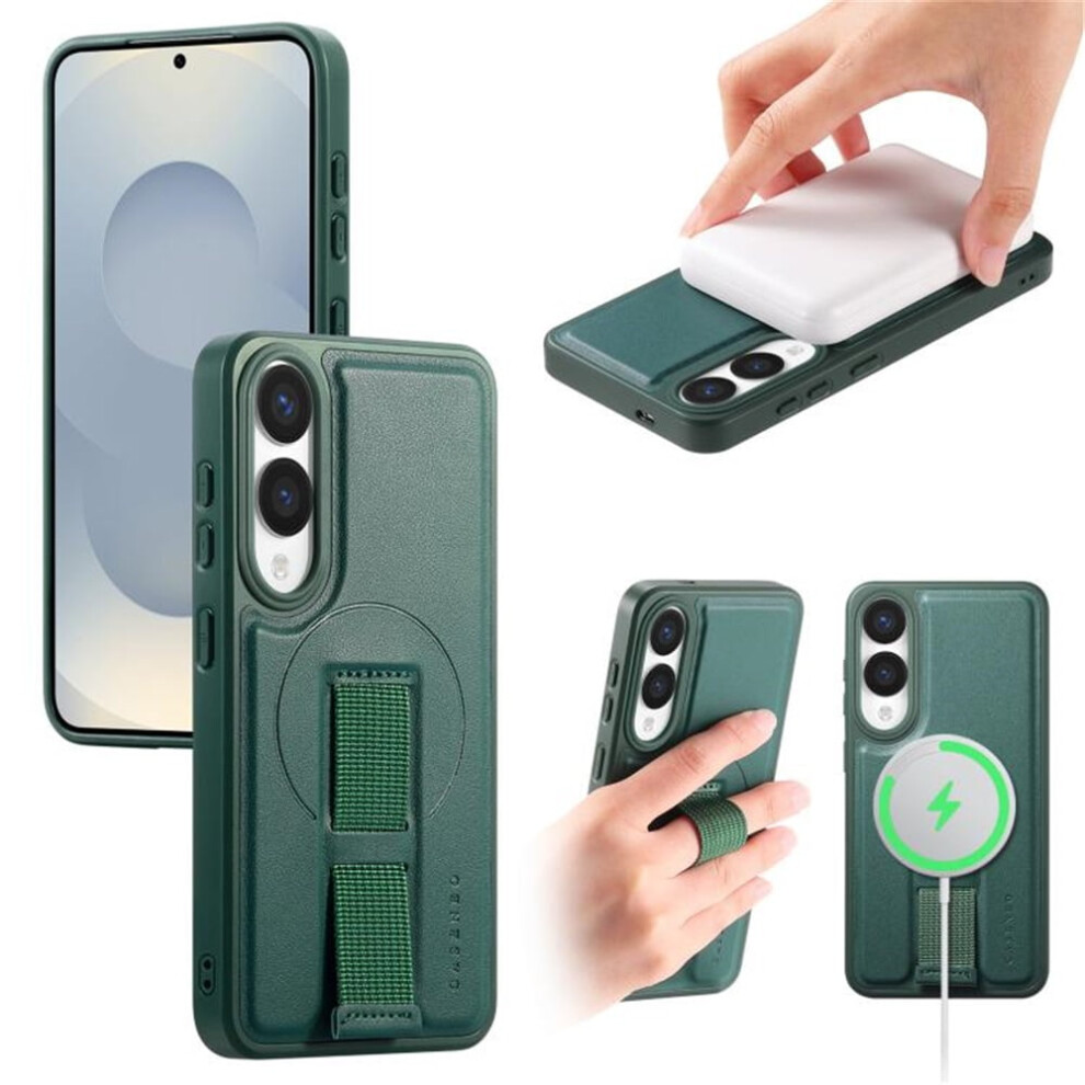 Compatible With Samsung Galaxy S25 Edge 5G 6.7" Case Â Belt Clip Holster, Kickstand & Magsafe Magnetic Green 9152228489615