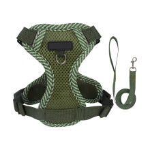 Escape-Proof Cat Harness with Leash, Plaid Padded Vest, Step-in Design, Soft Breathable for Small/Medium Dogs & Cats (Green)