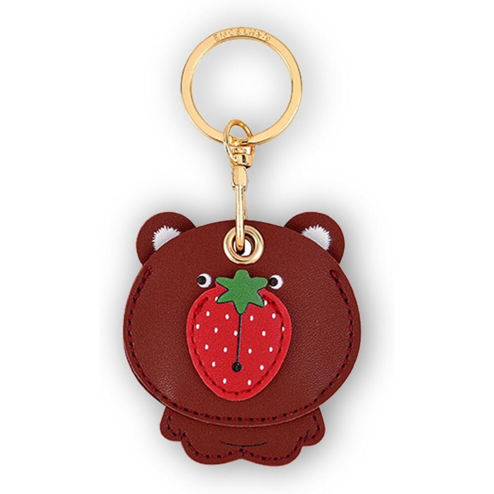 Leather Anti-Lost Keychain Casfor Airtags Tracker Holder, Anti-Drop Scratch Cute Keychain Airtag Holder For Men Women 9418476653667