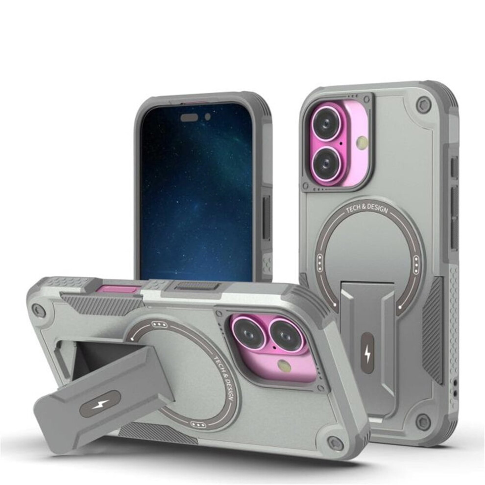 Iphone 17 Magnetic Case 6.3 Inch Magsafe Rugged Grey 9170372614875