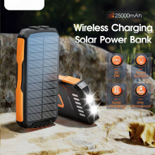 25000mAh Solar Power Bank with Fast Charging, Portable External Battery Pack for Phones & Tablets – Compatible with Universal Devices