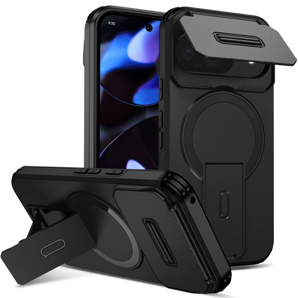 Google Pixel 9/9 Pro Case Rugged With Magsafe Fold Black 9170372615681