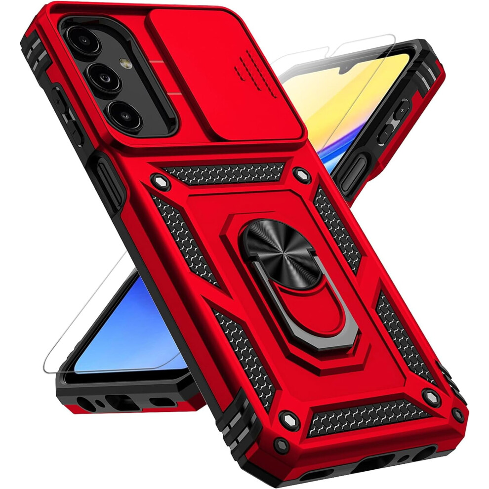 Samsung Galaxy A15 5G Case With Slide Camera Cover Red 9170372615490