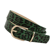 Leopardprint PU-midjebelte justerbart 102 cm