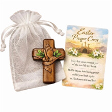 Croix de Pâques à glisser dans sa poche, Croix de Pâques positive avec carte de vœux, Cadeaux de soutien émotionnel, Petits cadeaux à offrir