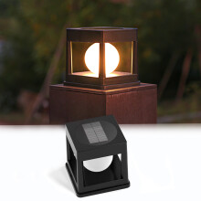 Solar Powered Outdoor Post Light for Fences and Gardens with Auto On/Off and Two Color Temperature Settings